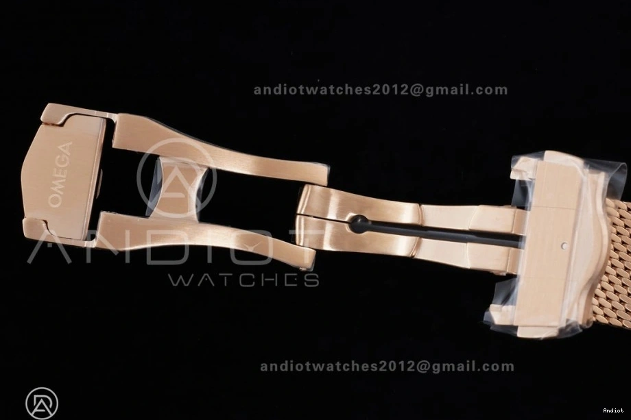 300M A8806 1:1 VSF on Diver Bracelet Gold Mesh Edition Seamaster Dial Best Rose Black 1224